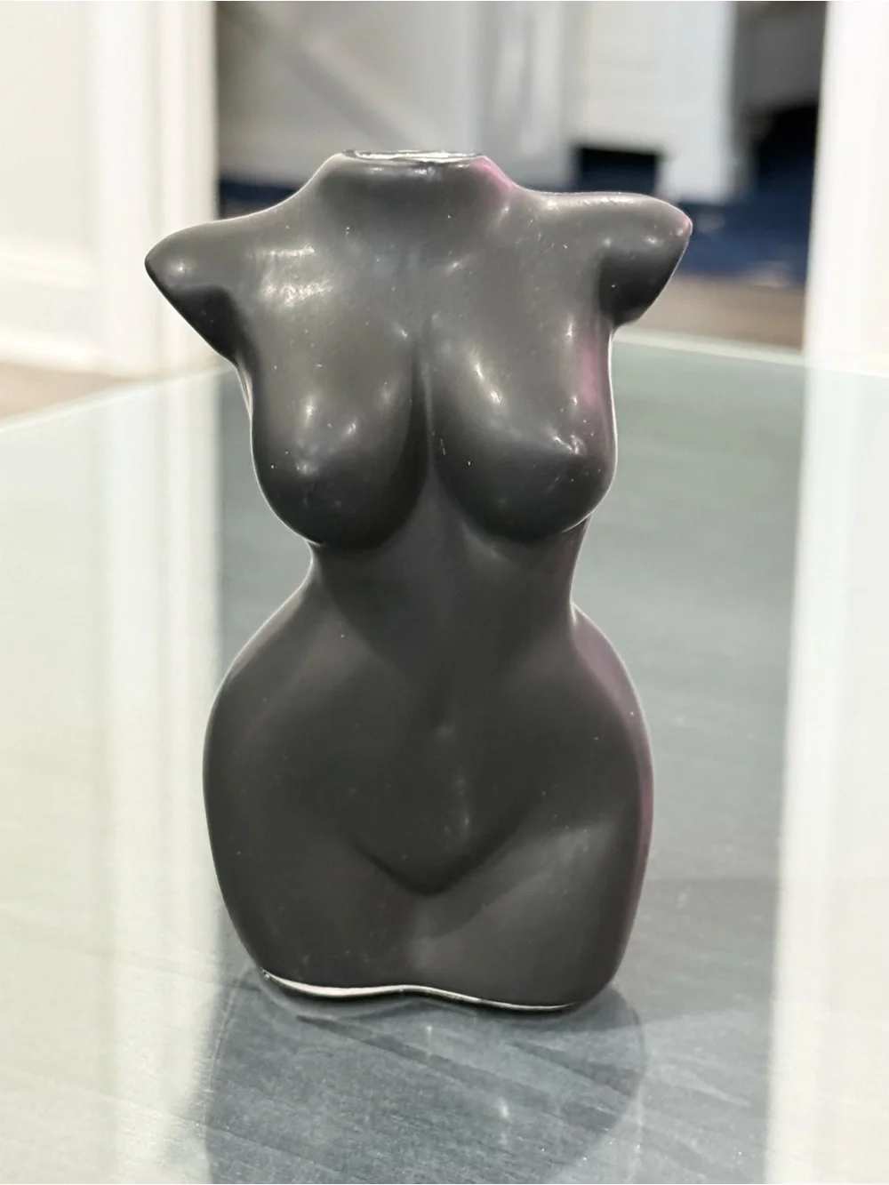 Minimalist Black Female Torso Accent Sculpture